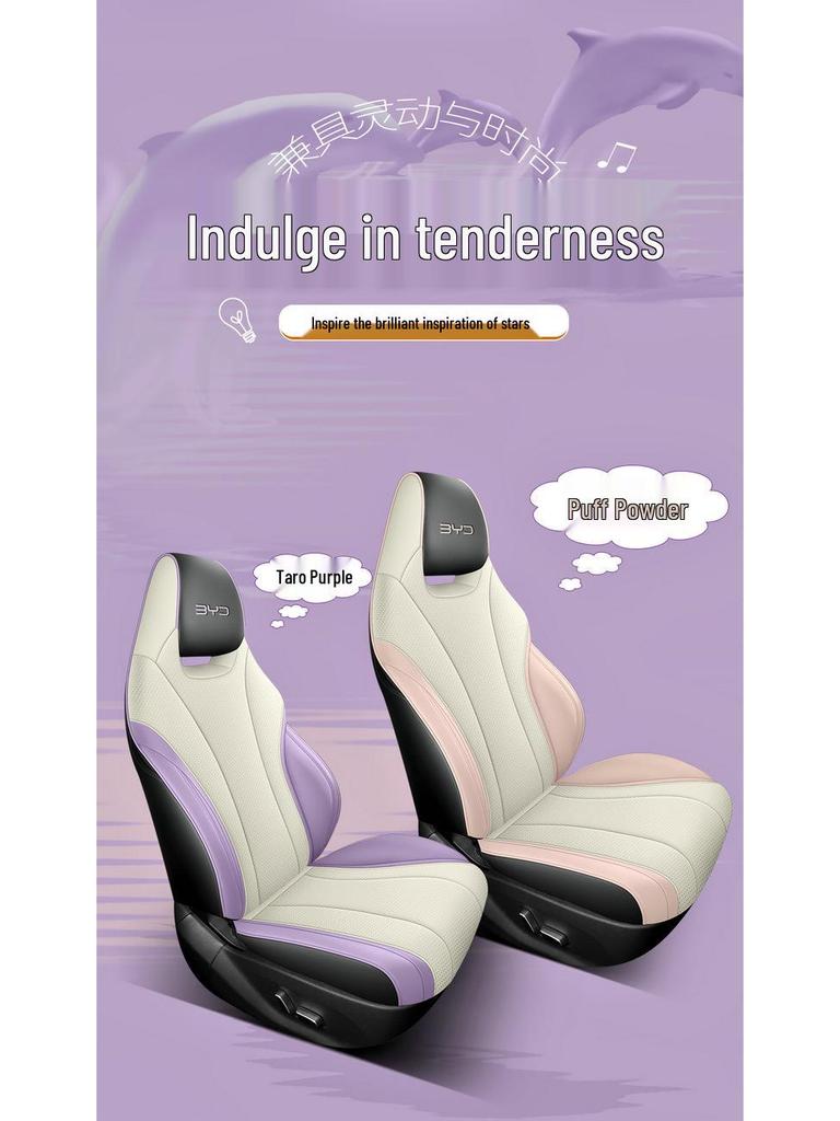 CLY Sports Leather Seat Cover for BYD Dolphin - All-Season Car Cushion
