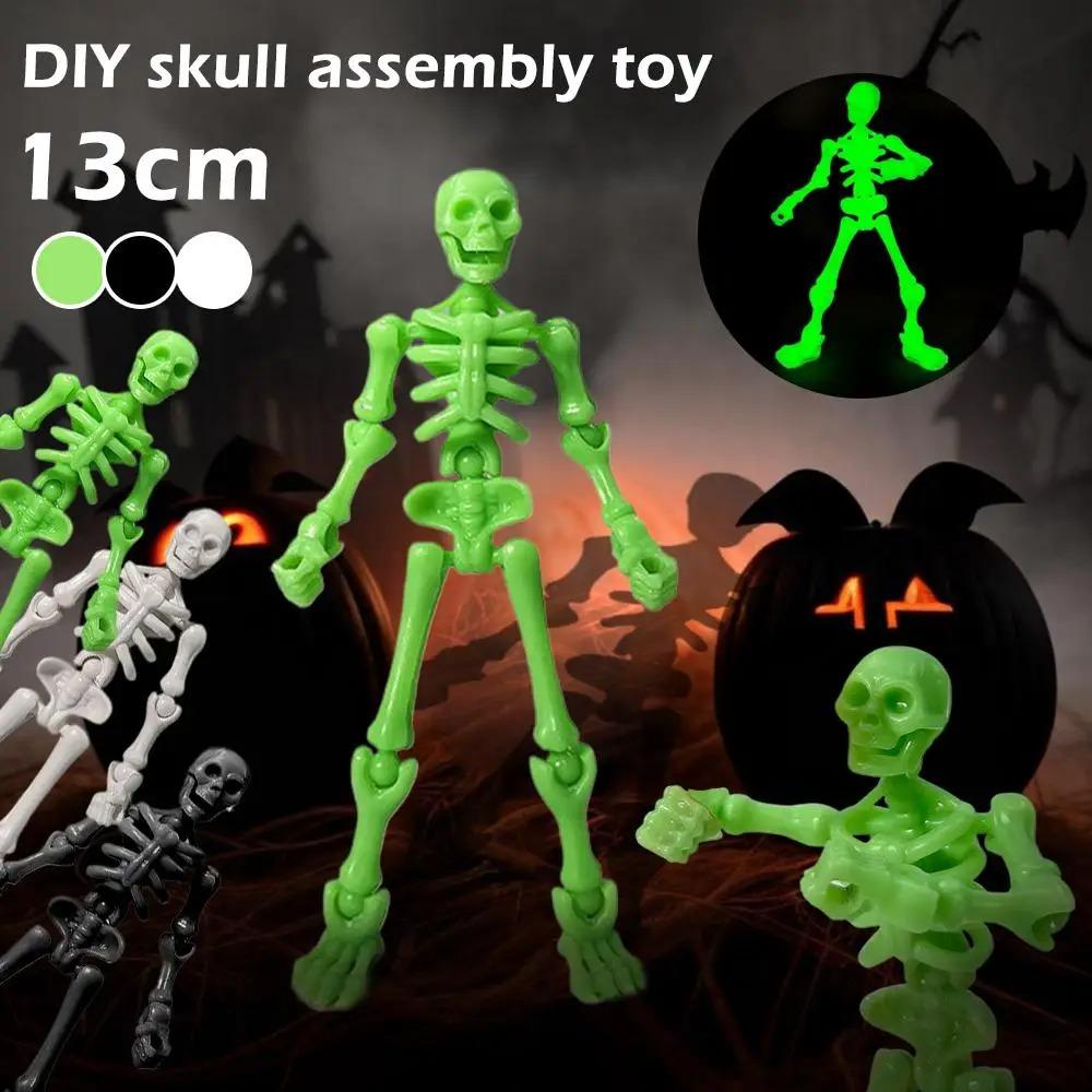 Figurky kostlivců pro kutily Plastové mini kostlivci s pohyblivými klouby Řemesla Doplňky na Halloweenskou párty Dekorace strašidelného domu