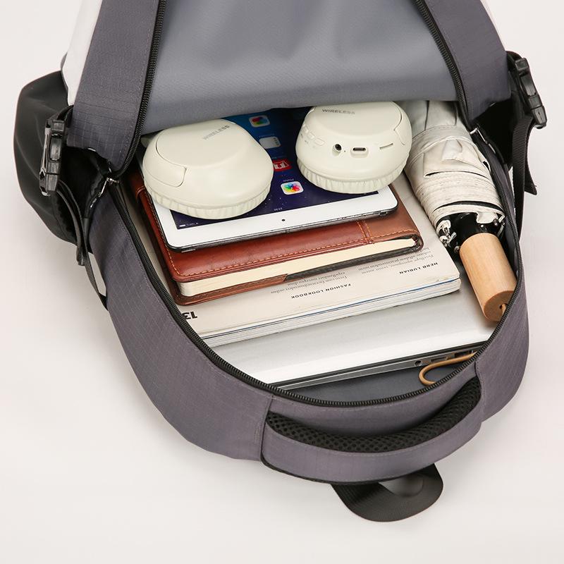 Trendy Nový Oxford Látkový Ležérní Batoh - Vícevrstvý, Velkokapacitní Školní a Cestovní Taška pro Studenty