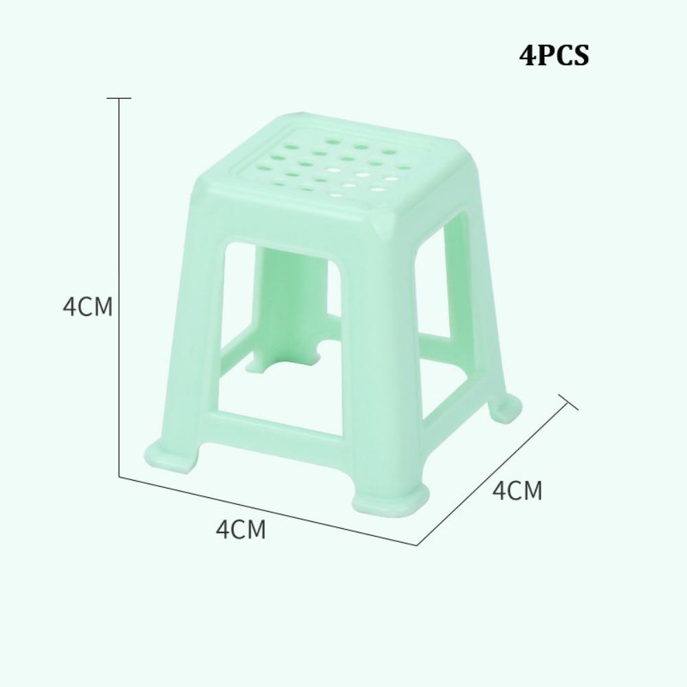 Multicolors Chinese Mahjong Pocket Table Set 1:12 Miniature Things Dollhouse Accessories