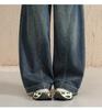 American Retro Curved Blade Jeans: Women's 2026 Spring/Autumn Wide Leg Scythe Pants