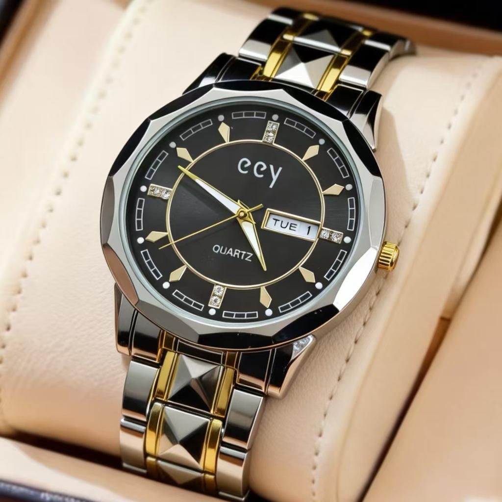 Waterproof luminous new men's watch belt quartz watch
