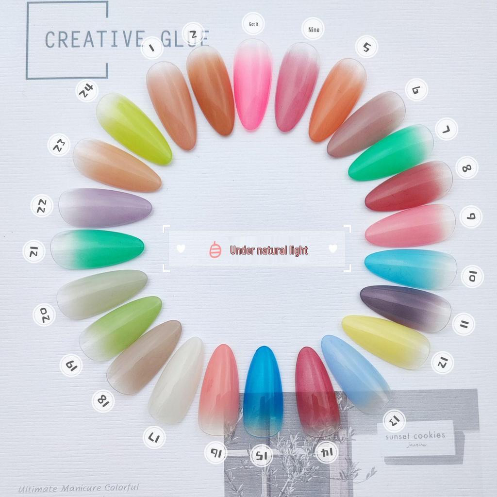 No-Wash High Saturation Gradient Gel Polish for Thick Color Painting & Powder Printing