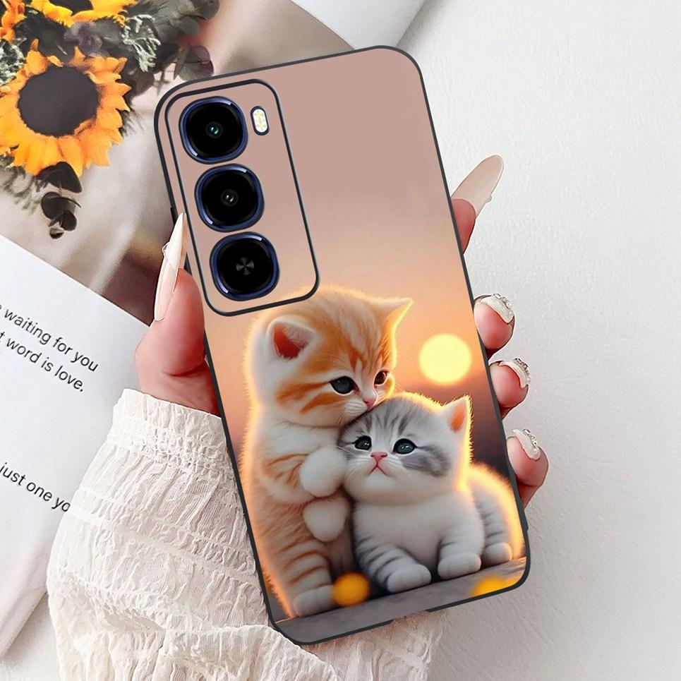 Cool Dragon Lion Tiger Cartoon 2D Printed Pattern Casing For Itel City 100 City100 Case Soft Silicone Black Back Cover Landscape