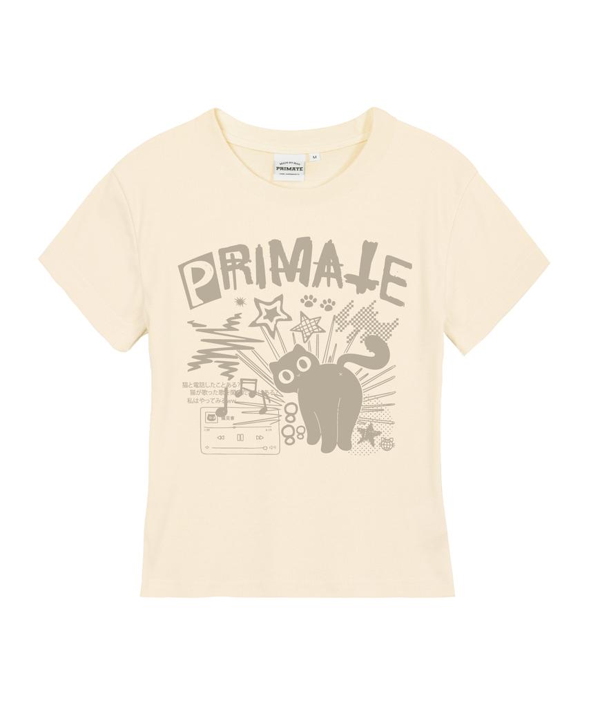 PRIMATE Neko Song Women'S Slim Fit Short Sleeve T-Shirt 5 Colors