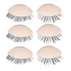 3 Pairs Mannequin Head Eyelids with Eyelashes for Eyelash Extension Grafting Training Practice