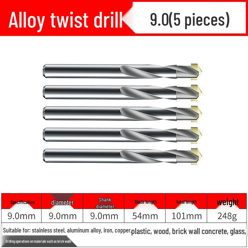 Premium Tungsten Steel Alloy Drill Bit - Super Hard, Stainless Steel Twist for Drilling