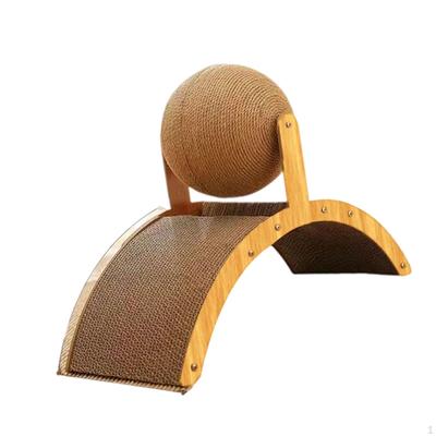 Scratch Toy Indoor Cats Pad Protect Furniture with Cardboard Scratching Ball for Kitten