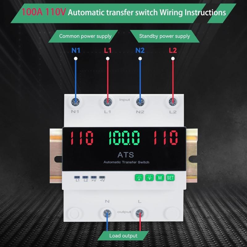 Automatic Transfer Switches With LED Display For Double Power Supply & Voltages Protections Generator Transfer Switches
