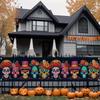 New Halloween Banner Backdrop: Courtyard Party Decoration & Pull Flag Arrangement