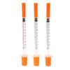 10Pcs 1Ml Disposable Plastic Sterile Insulin Syringe Orange Cap Plastic Liquid Dispenser