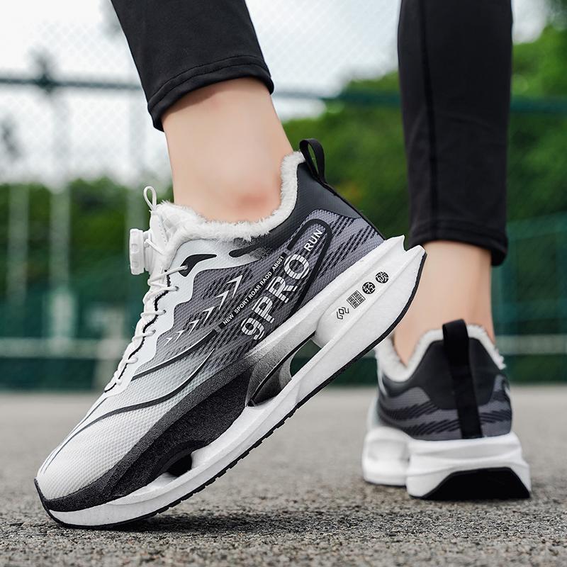 Zimowe Sporty Outdoorowe Buty do Biegania Męskie Maraton Oddychające Buty Sportowe Męskie Pluszowe Wygodne Damskie Buty Sportowe Męskie