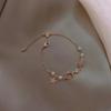 Fashion Women Stainless Steel Star Moon Pearl Simple Crystal Zircon Bracelet Bracelet Pendant Jewelry Girl Party Party Gift