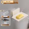 Gun Gray Aluminum Wall-Mounted Soap Dish - Creative Draining, Punch-Free Holder for Bathroom Storage