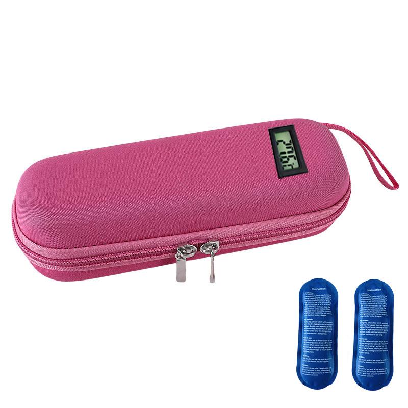 Insulin Cooler Travel Case with Thermometer Display Waterproof Medicine Organizer Bag Insulin Cooling Bag for Diabetics