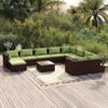 Day and Night - Day and Night Garden Furniture Set 11 Pieces and Brown Synthetic Rattan Cushions