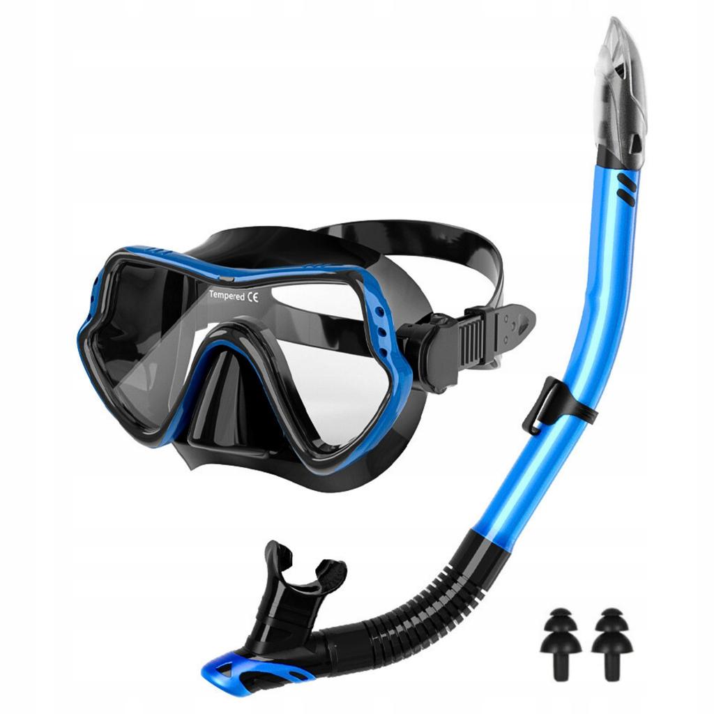 Diving Set: Mask With Tube, Snorkel, Swimming Goggles, Snorkeling