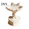 Dressing Table Accessory Heart Shape Jewelry Tray, with Bow Design, 3D Printed Desktop Storage Organizer, Macaron Color Tray Matte Finish Display