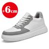 2025 Nuove Scarpe Aumenta Altezza per Uomo 8cm Sneakers Elevator Invisibili Pelle Bianca Sport Zapatillas De Hombre Taglia Grande 46