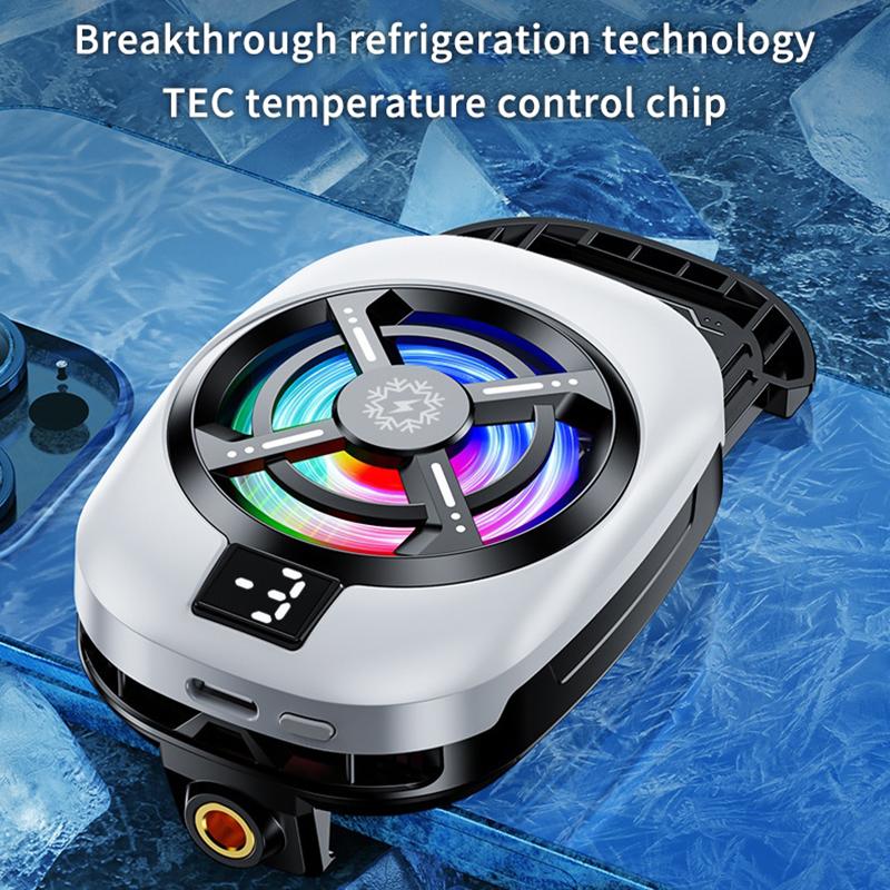 Polovodičový chladicí ventilátor na mobilní telefon Radiátor Zadní klip Pro Hry/Živé vysílání Chladič telefonu Pro Iphone Android Univerzální