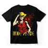 One Piece Luffy Red Silhouette TShirt Straw Hat Jolly Roger Anime Graphic Tee