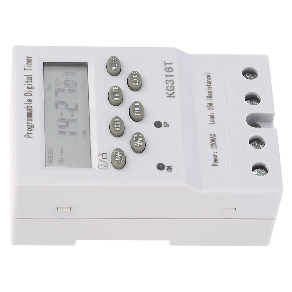 KG316T 220V Microcomputer Time Control Switch Programmable Automatic Digital Timer Switch