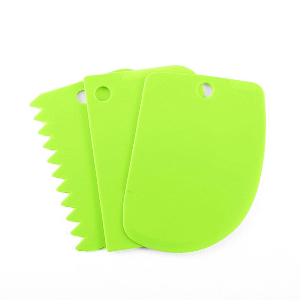 Silicone World 3PCS/Set Dough Cake Cutter Slicer Spatula for Cake Cream Scraper Pasty Cutters Scraper DIY Cake Decorating Tools