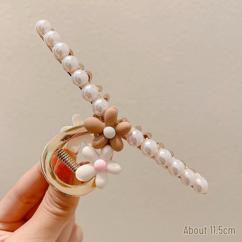 Clamă Mare Metalică pentru Păr de la un Influencer Coreean: Clips elegant modern rechin pentru femei