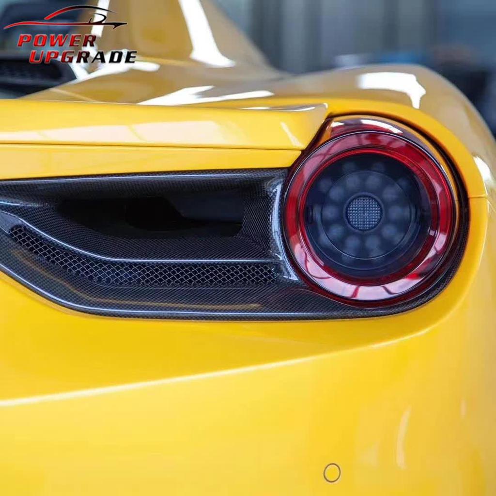 Compatible Ferrari 488 CS Style Carbon Fiber Body Kit: Front & Rear Lips, Side Skirts & Vents