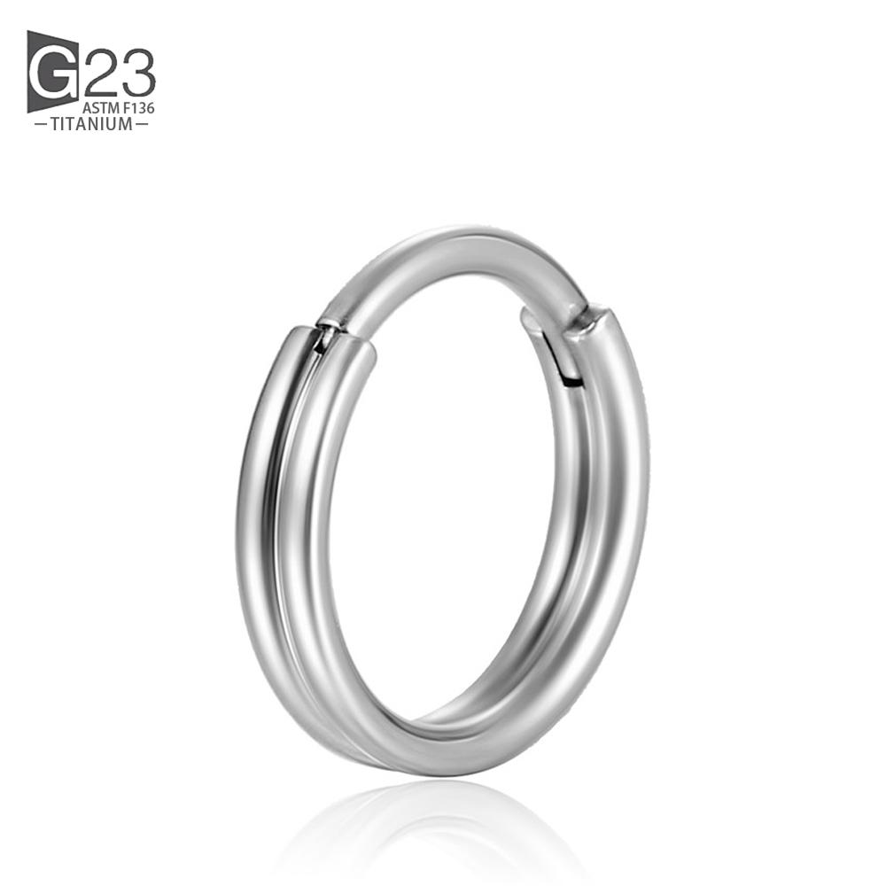 G23 Titan Piercing Doppellagig Dreifach Gestapelt Scharniert Zirkon Nasenring Helix Knorpel CZ Kleiner Knorpel Septum Clicker