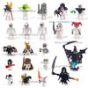 MOC Halloween Building Blocks Skeleton Army Knight Figures Flame Horse Medieval Vampire Furniture Assembly DIY Bricks Toys Gifts