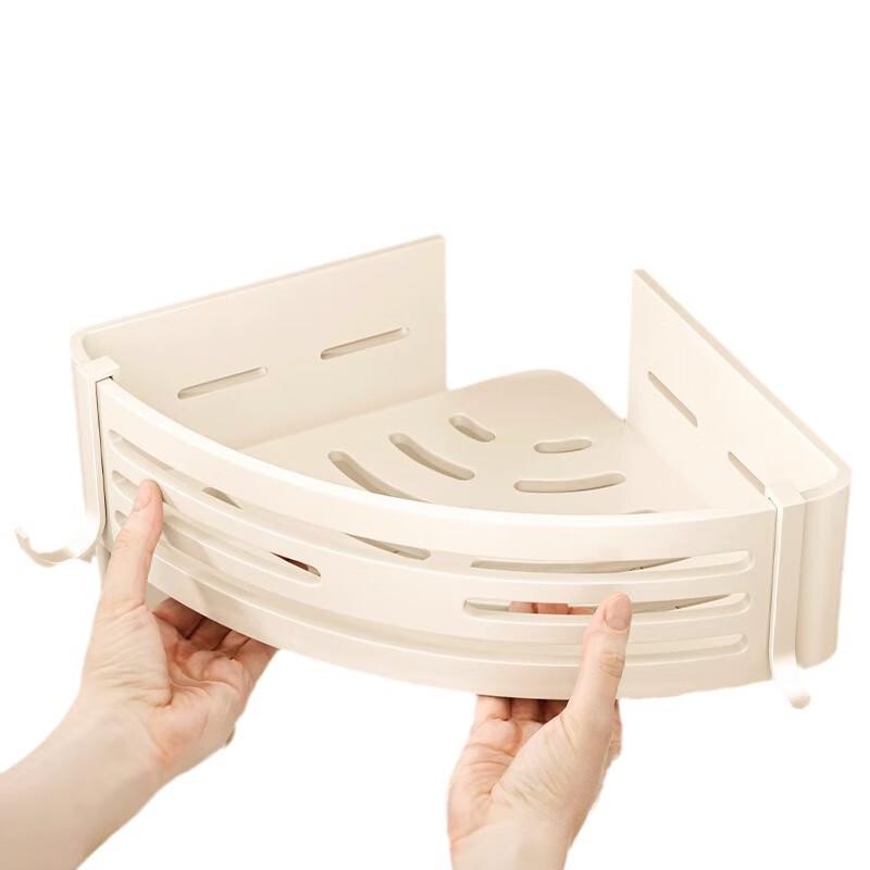 Wall-Mounted Triangular Bathroom Storage Shelf