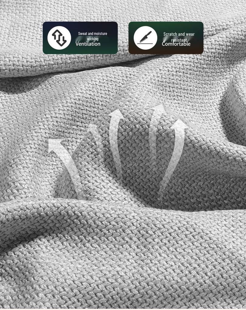 Universal Breathable Linen Car Seat Cushion - Full Surround for All Seasons, Fits Five Seats