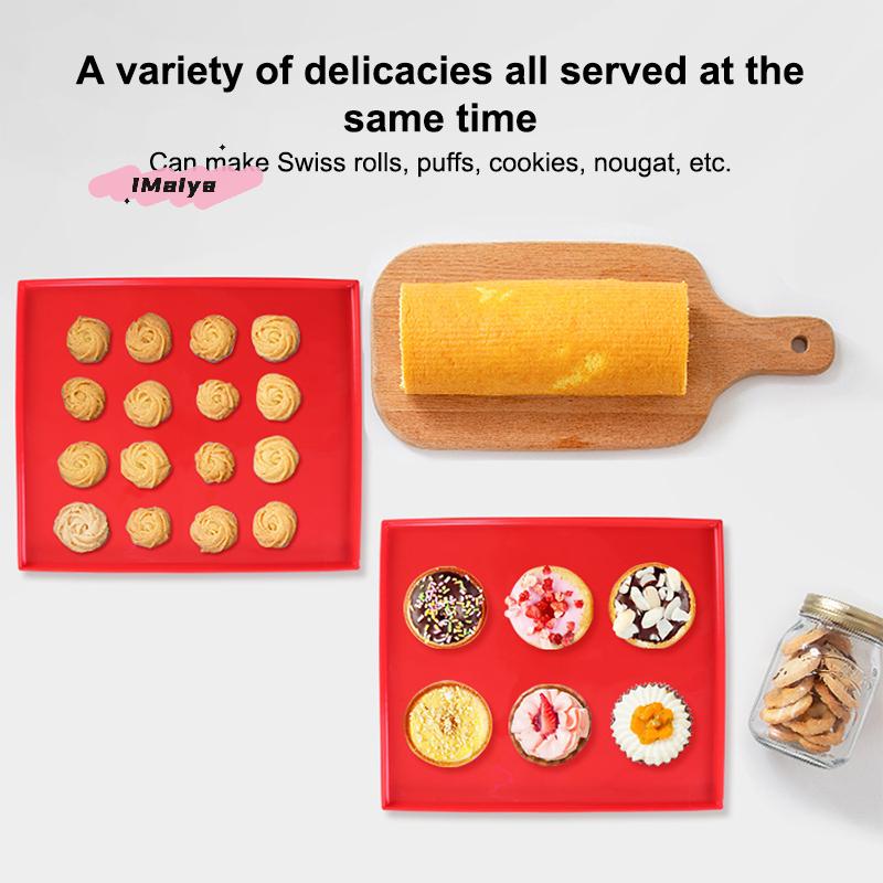 1Pcs Silicone Cake Roll Mat Multifunctional Non-stick Bakeware Tray Pan Painted Pastry Swiss Roll Baking Mold Tool