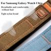 Canvas Nylonreim for Samsung Galaxy Watch 7 Ultra 47mm Unisex Pustende Løkkearmbånd for Galaxy Ultra Ingen Spalter Bøyd Endebånd