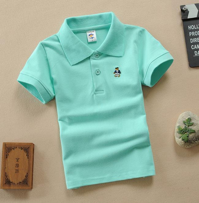 Dziecięcy Krótki Rękaw Lato Odzież Dziecięca Średnia Duża Dziecięca Koszulka Bawełniana Paski Koszulka Polo