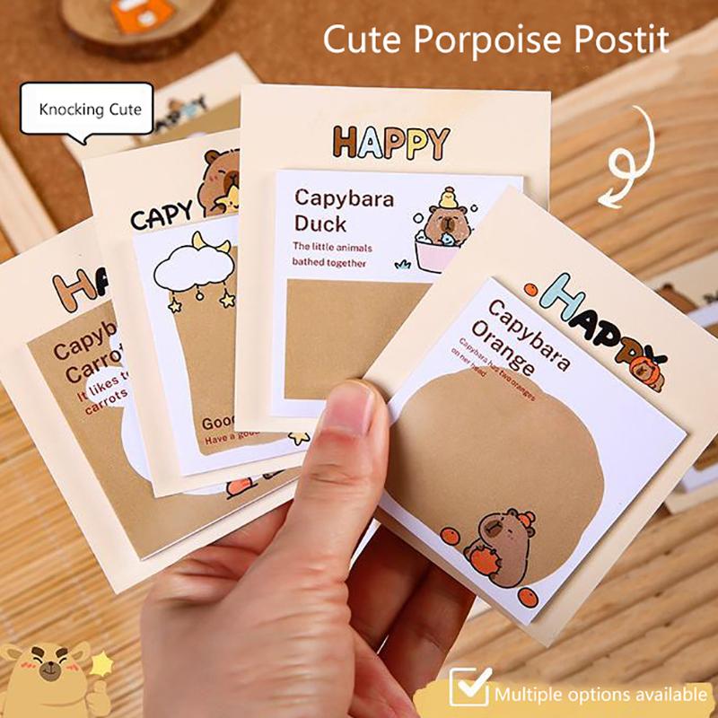 30 Stück Niedliche Cartoon Kreative Capibala Haftnotizen DIY Journal Nachricht Notizpapier Notizblock Studenten Schreibwaren Schulsachen