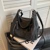 Simple Solid Color Women's Shoulder Bag, Large Capacity Handbag, Soft Pu Leather Tote Bag, Women's Casual Handbag, New Style