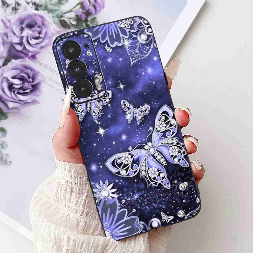 New Luxury Heart Case For Motorola Edge 20 Silicone Back Cover For Motorola Edge 20 Edge20 5G Shockproof Clear Bumper