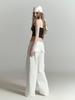 HALF DEVIL US Structured Wide Pants_White