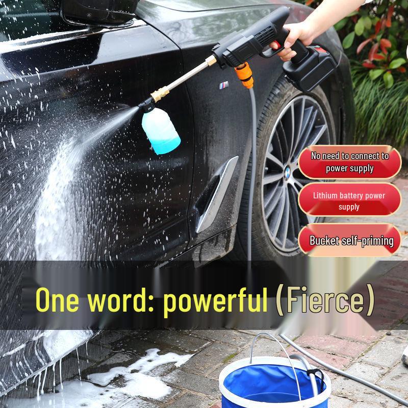 Portable Rechargeable High-Pressure Wireless Car and Floor Washer with Lithium Battery Water Pump
