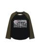 THEVINYLHOUSE Cowboy Pictogram Raglan Ls Tee Khaki