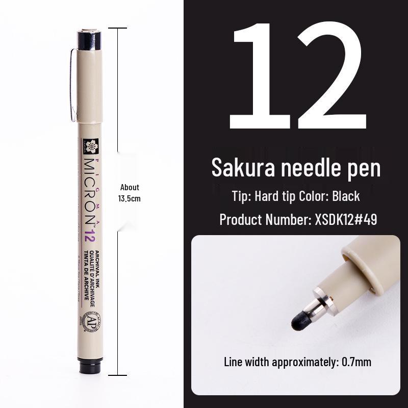 SAKURA Japanischer wasserfester Fineliner für Anime- und Konturzeichnungen