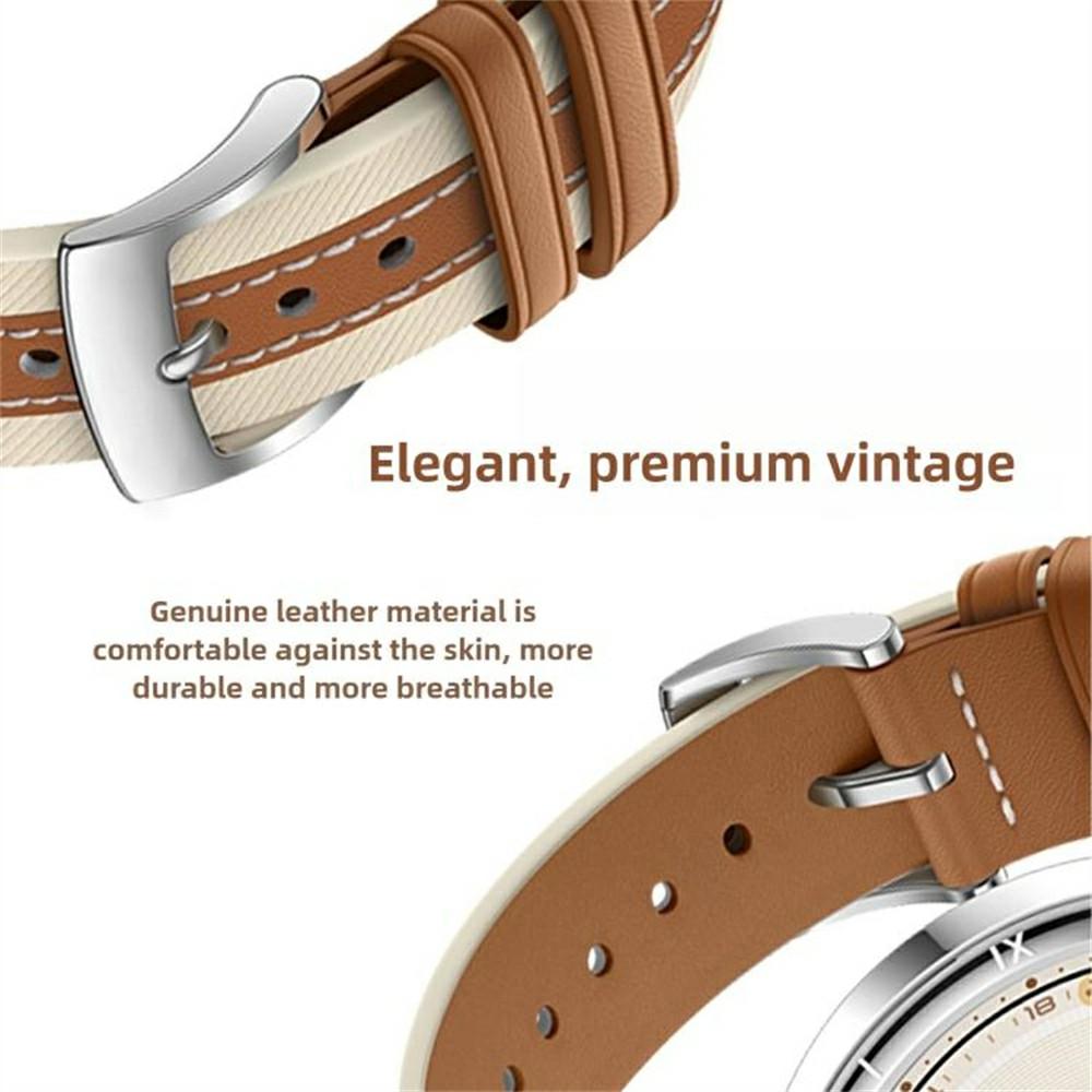 Color Matching Genuine Leather Strap for Huawei Watch Fit 4 Pro/4/3 Quick Release Watch Band