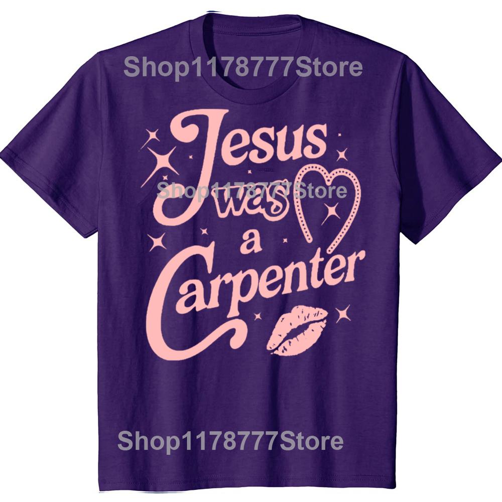 

Funny Jesus Was a Carpenter T Shirts Cotton Short Sleeve Birthday Gifts Mens Clothing Fashion Casual Loose Oversized T Shirt 4XL