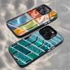 Vibrant Outdoor Pool Design Phone Case For iPhone 16,15,14,13,12,11,Mini,Pro,MAX,plus,Black Matte Shockproof Cover