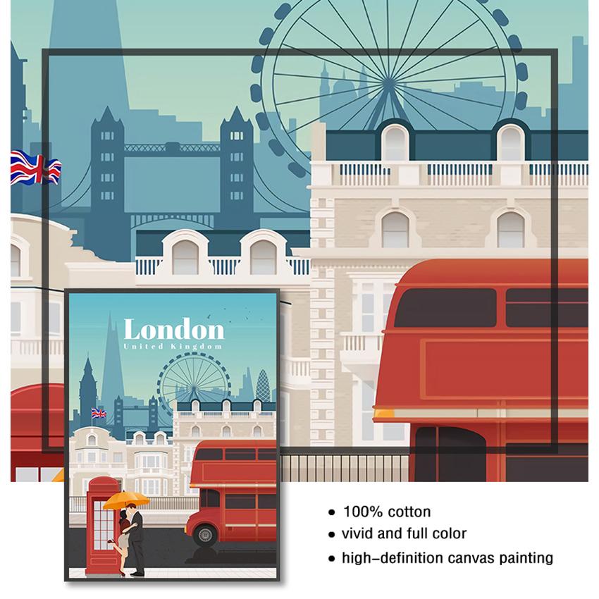 I drukuje zdjęcia ścienny do salonu wystrój domu londyn nowy jork paryż hiszpania mapa miasta obraz ścienny na płótnie skandynawskie plakaty