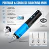 Soldering Iron Kit, Portable Soldering Gun with LED Digital Display, 392-842°F Adjustable Temperature Cordless Soldering Iron Pen Tool with 3