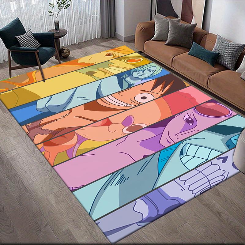 

One Piece Character Group Square Area Rug, Non-Slip Floor Mat for Living Room, Perfect Gift for Fans.chl 60x90cm