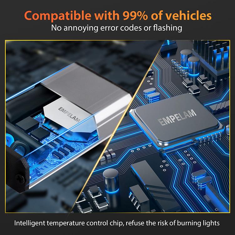 Universal Car LED Headlight Bulbs, 12V/24V, Super Bright H4 High/Low Beam, H7/H11
